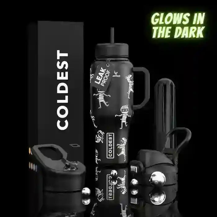 COLDEST 46oz Leakproof Insulated Tumbler with 3 Lids
