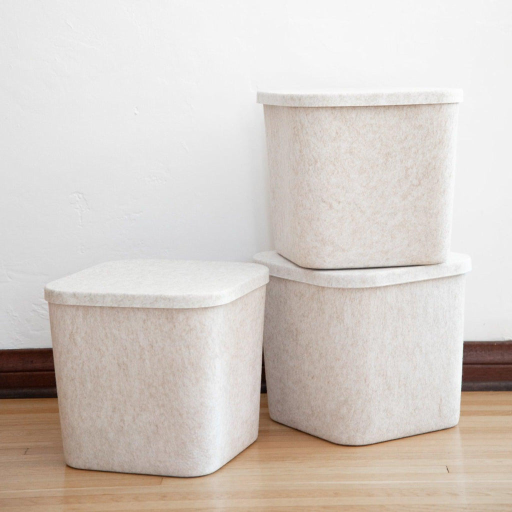 Sculpted Storage Bin for Shelves, Closets & Home Organization