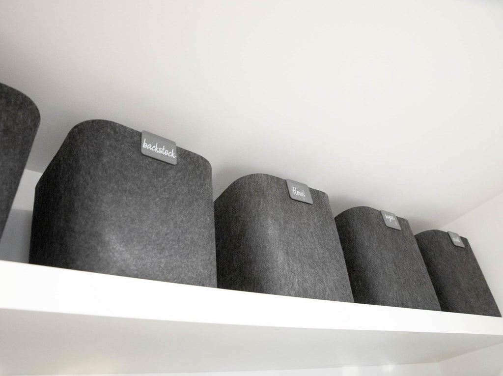 Sculpted Storage Bin for Shelves, Closets & Home Organization