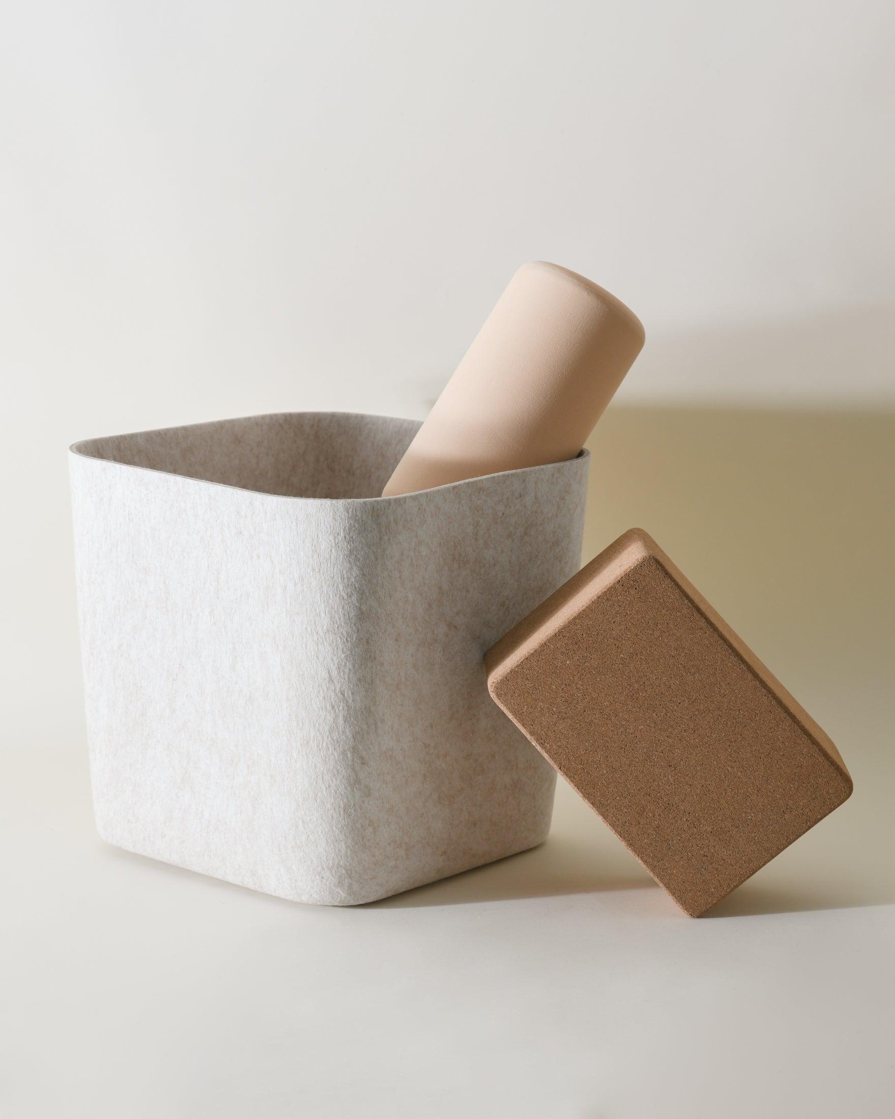 Sculpted Storage Bin for Shelves, Closets & Home Organization